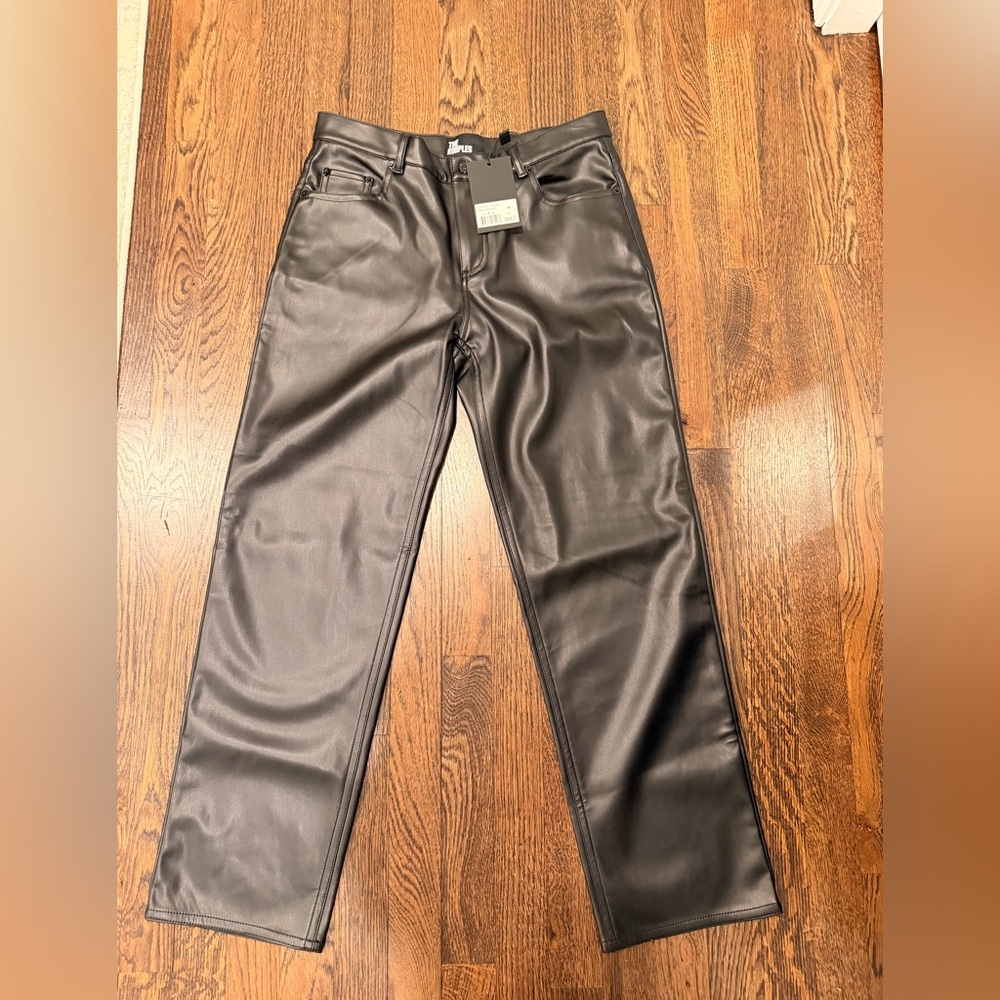 The Kooples womens faux leather black jeans size 38 (US6)